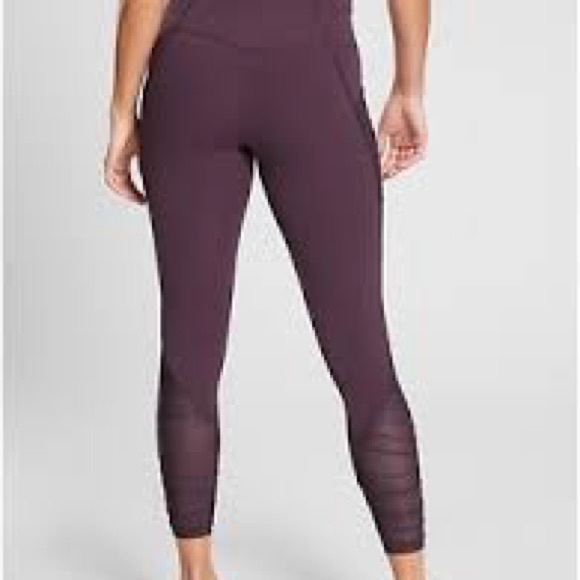 Athleta Mesh Me Up 7/8 High-Rise Leggings Plum Purple Small - Picture 8 of 12